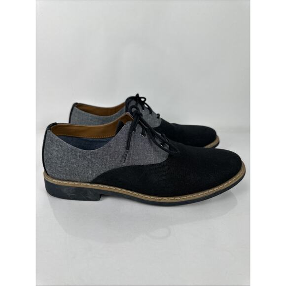 Aldo Black & Gray Casual Oxford Dress Shoes Size 9 - Picture 2 of 8